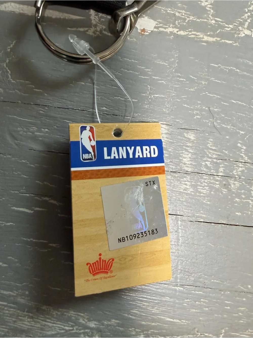 NBA Golden State Warriors Black Lanyard with Logo Key Clip